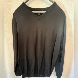 Men's Black V-Neck Sweater